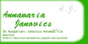 annamaria janovics business card